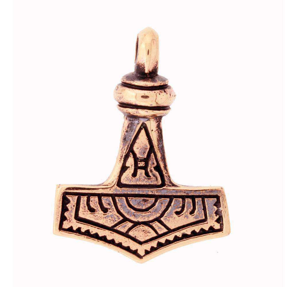 Bronze Thors hammer i to str.