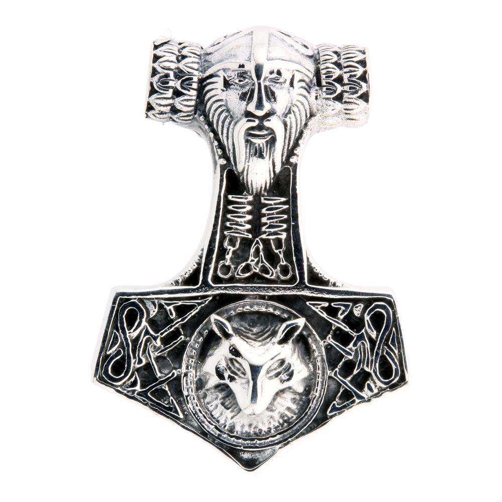 Thors hammer m/Thor og ulv - vedhæng