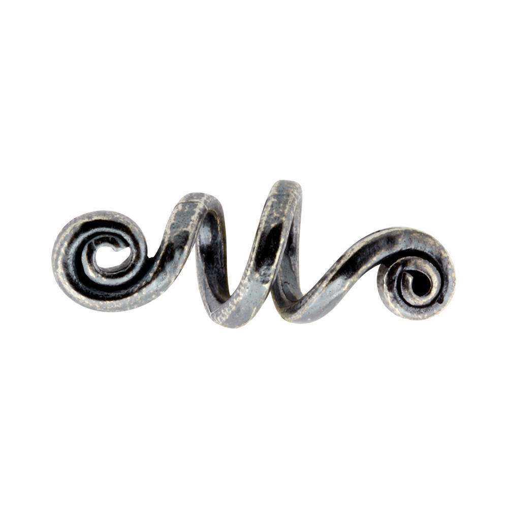 Skæg-/hårperle stål Spiral 2 sn