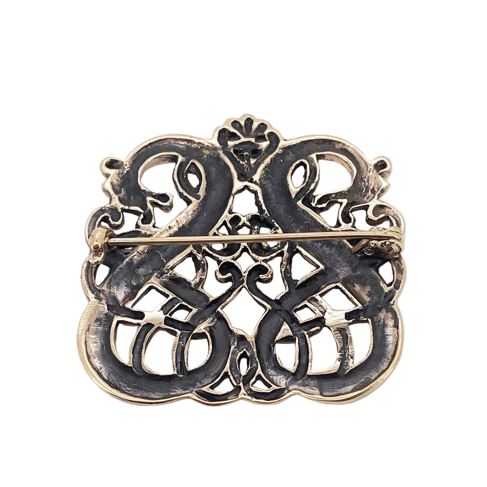 Slanger Bronze-broche