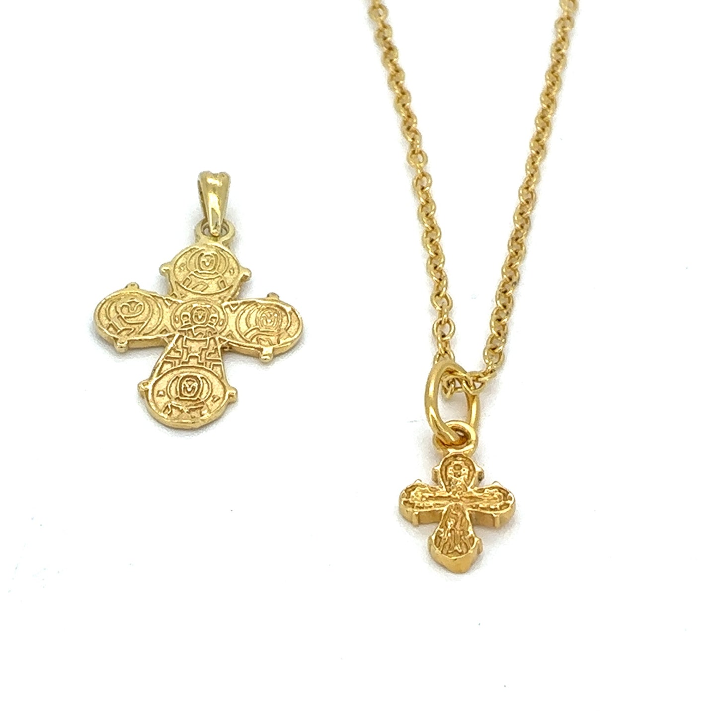 Dagmarkors i forgyldt sølv - mini