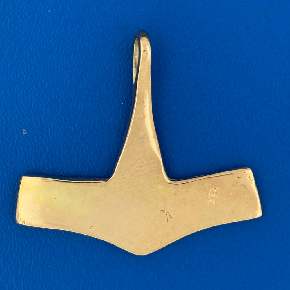 Thors hammer fra Bornholm vedhæng - 14 karat guld