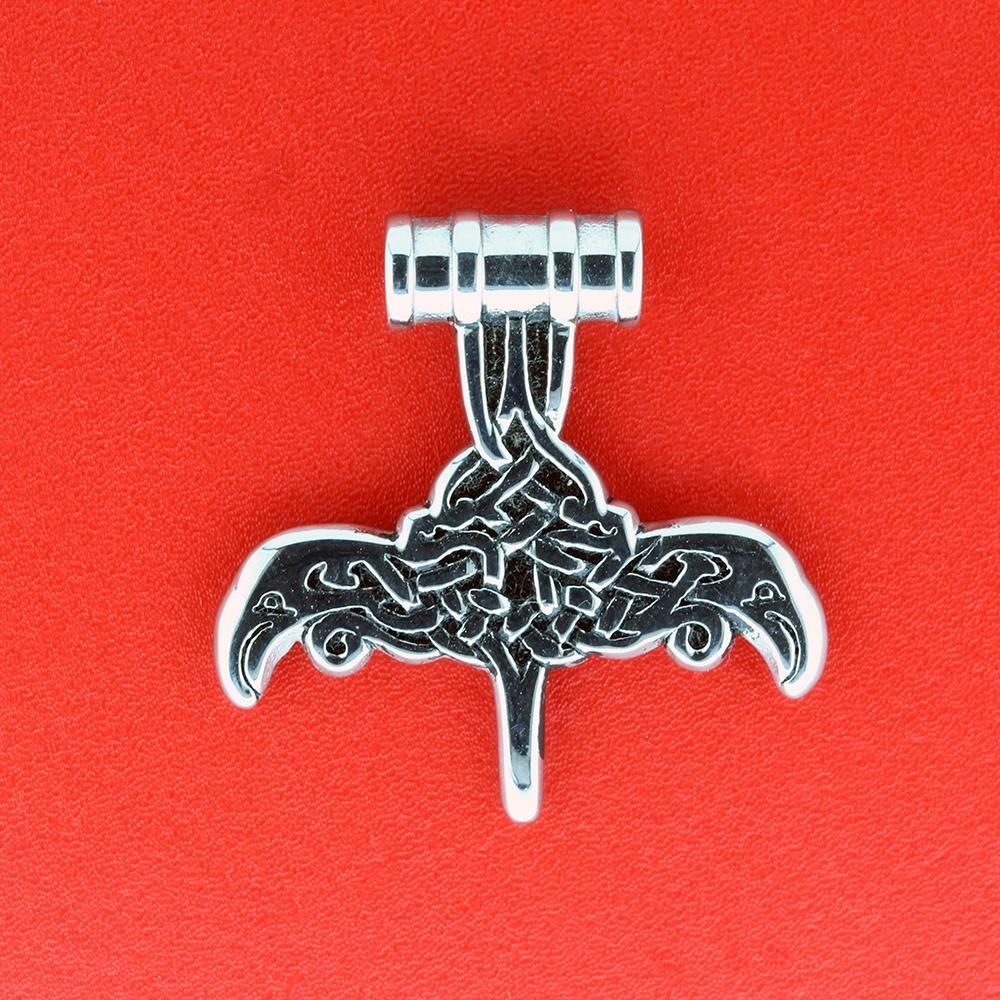 Thors hammer m/ravne - vedhæng