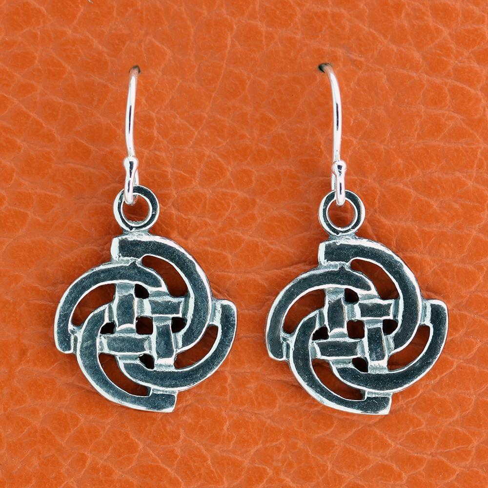 Keltisk knude øreringe i sølv