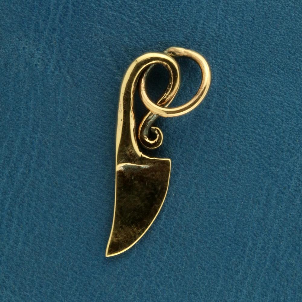 Kvindekniv vedhæng lille - bronze