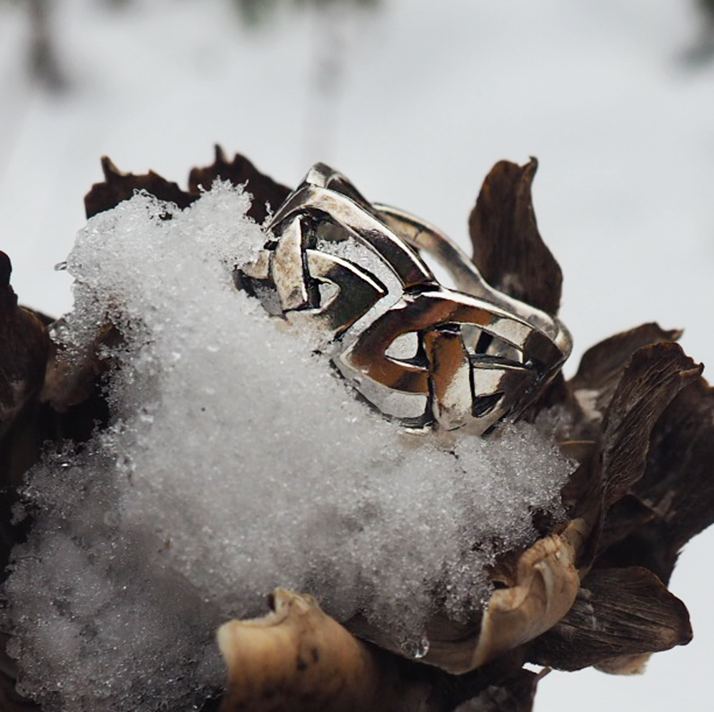 Keltisk knude ring - sølv