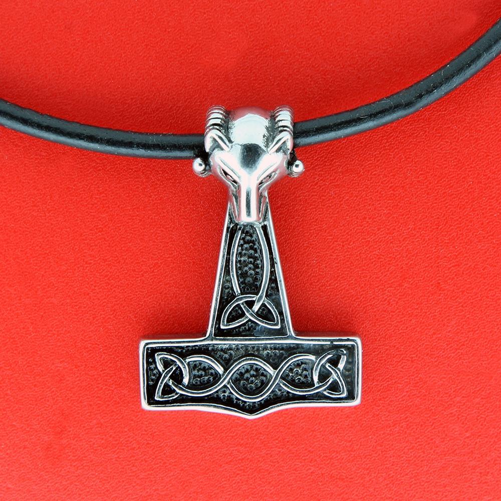 Thors hammer m/læderkæde