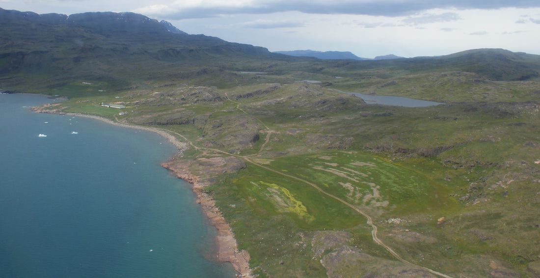 Qassiarsuk farms on the shores of Tunulliarfik Fjord, Greenland