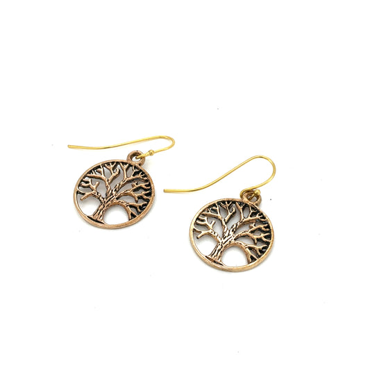 Yggdrasil træet øreringe - bronze