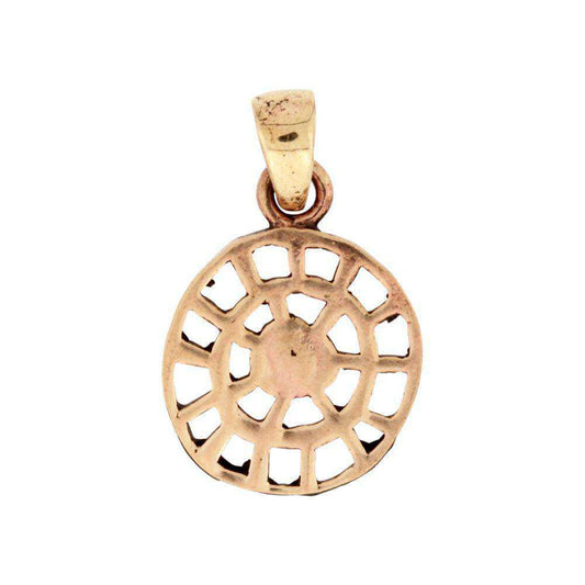 Helleristning solfigur vedhæng - bronze