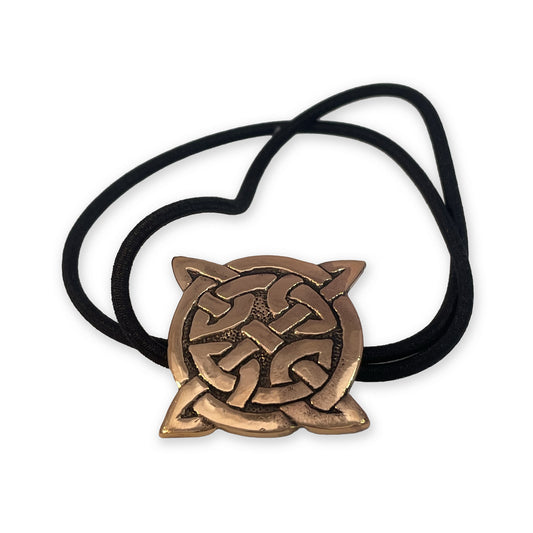 Keltisk inspireret hårelastik i bronze