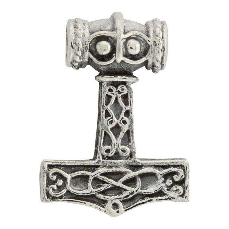 Thors hammer vedhæng i sølv - I to str.