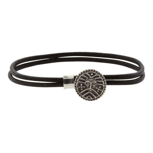 Wodan/monster mønt som læderarmbånd