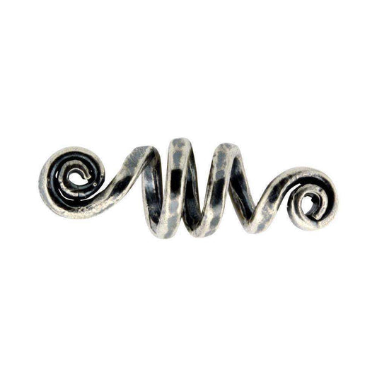 Skæg-/hårperle SØLV Spiral 3 sn