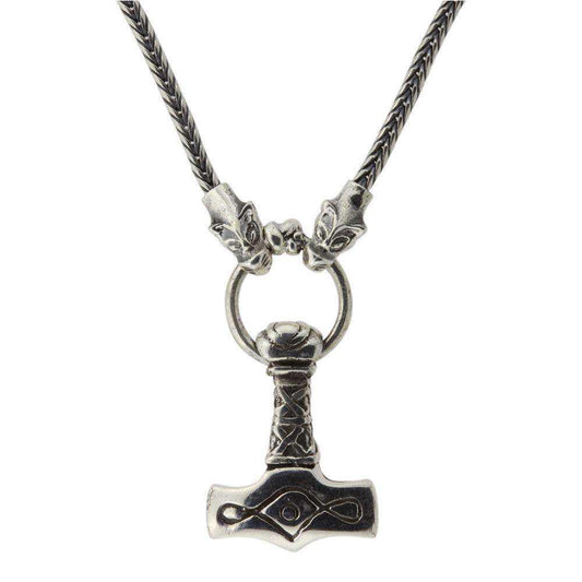 Thors hammer i Fenriskæde  i sterling sølv.