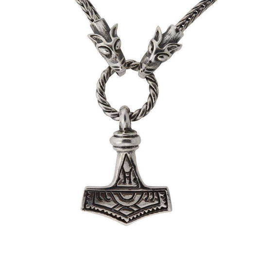 Thors hammer i Fenriskæde 4.3mm i sterling sølv.