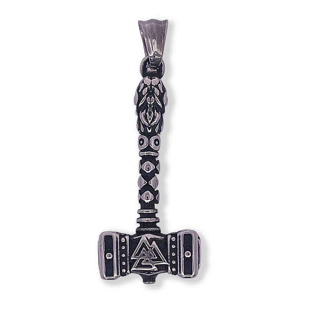 Thors Hammer med Fenrishoved i stål