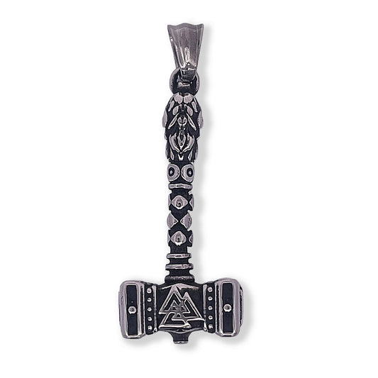 Thors Hammer med Fenrishoved i stål