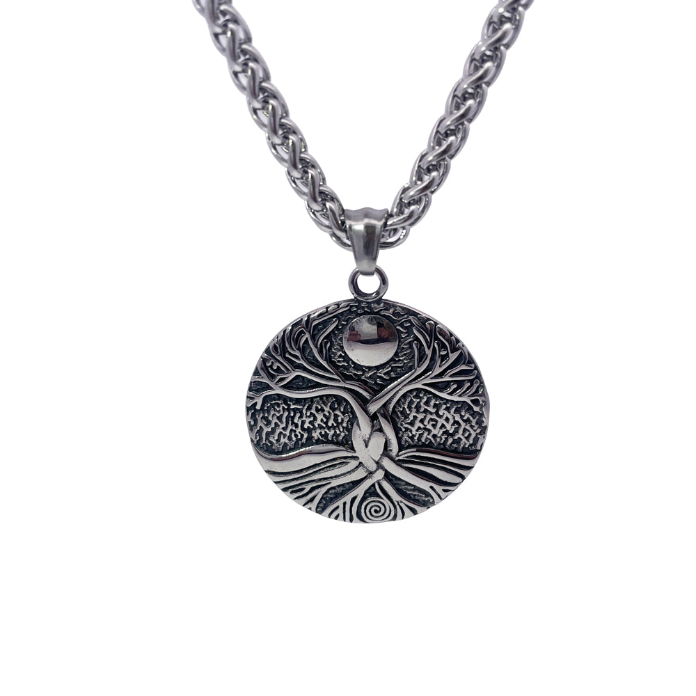 Yggdrasil medaljon i stål