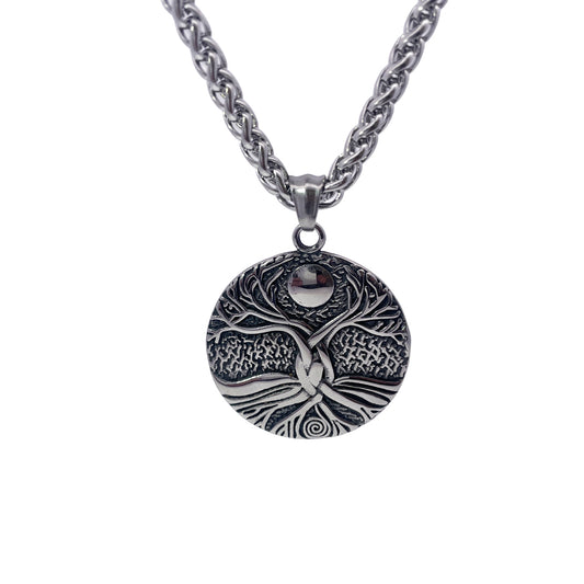 Yggdrasil medaljon i stål