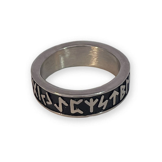 Ring med runer - i stål, 10 stk.