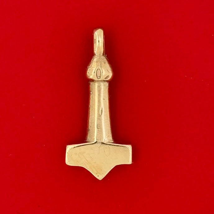 Thors hammer 14 karat guld vedhæng - Støbt i Danmark