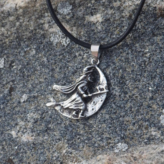 Måneheksen vedhæng - sølv