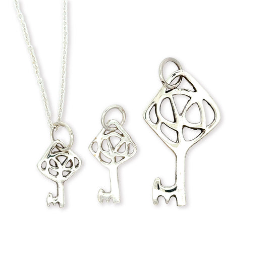 Vikingetids Nøgle sølv Vedhæng - I tre størrelser