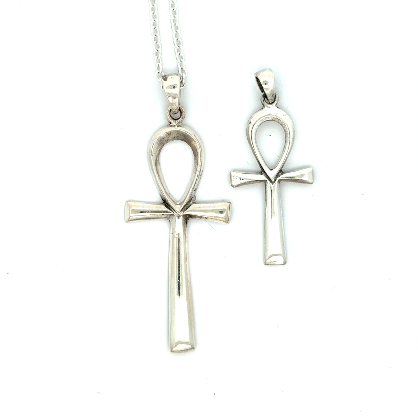 Ankh sølv Vedhæng – Livets Nøgle i To Størrelser