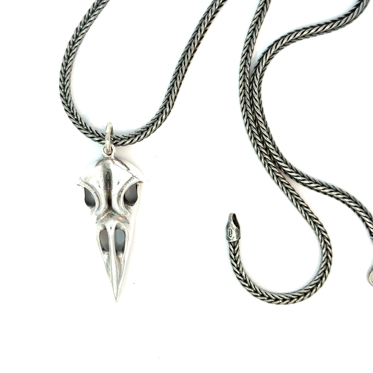 Hugin og Munin Sølv kranium vedhæng - Flere varianter