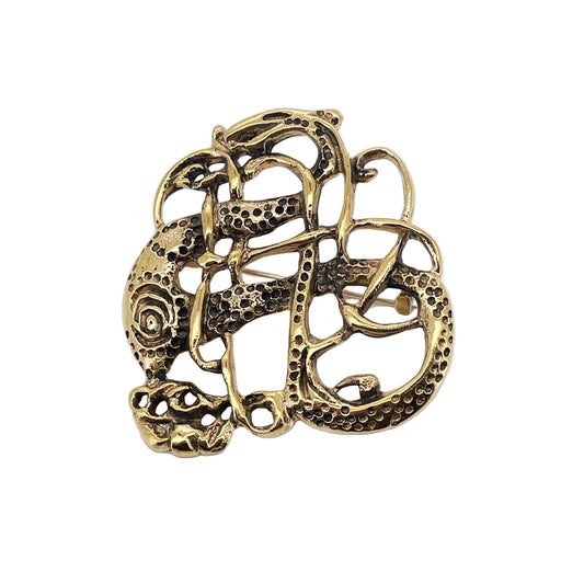 Broche i Fabeldyr i Urnes stil Bronze
