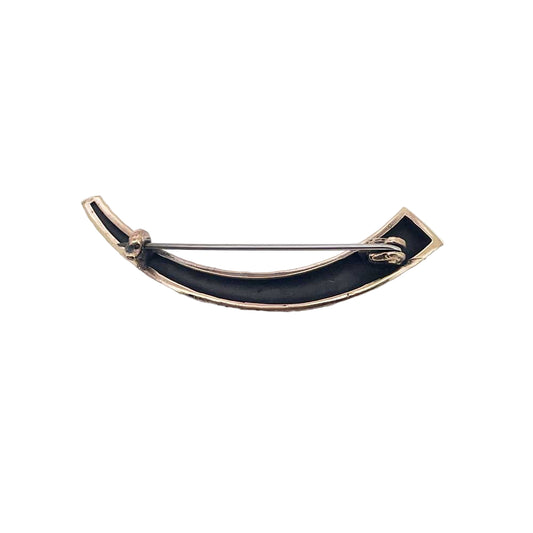 Guldhorn broche i bronze