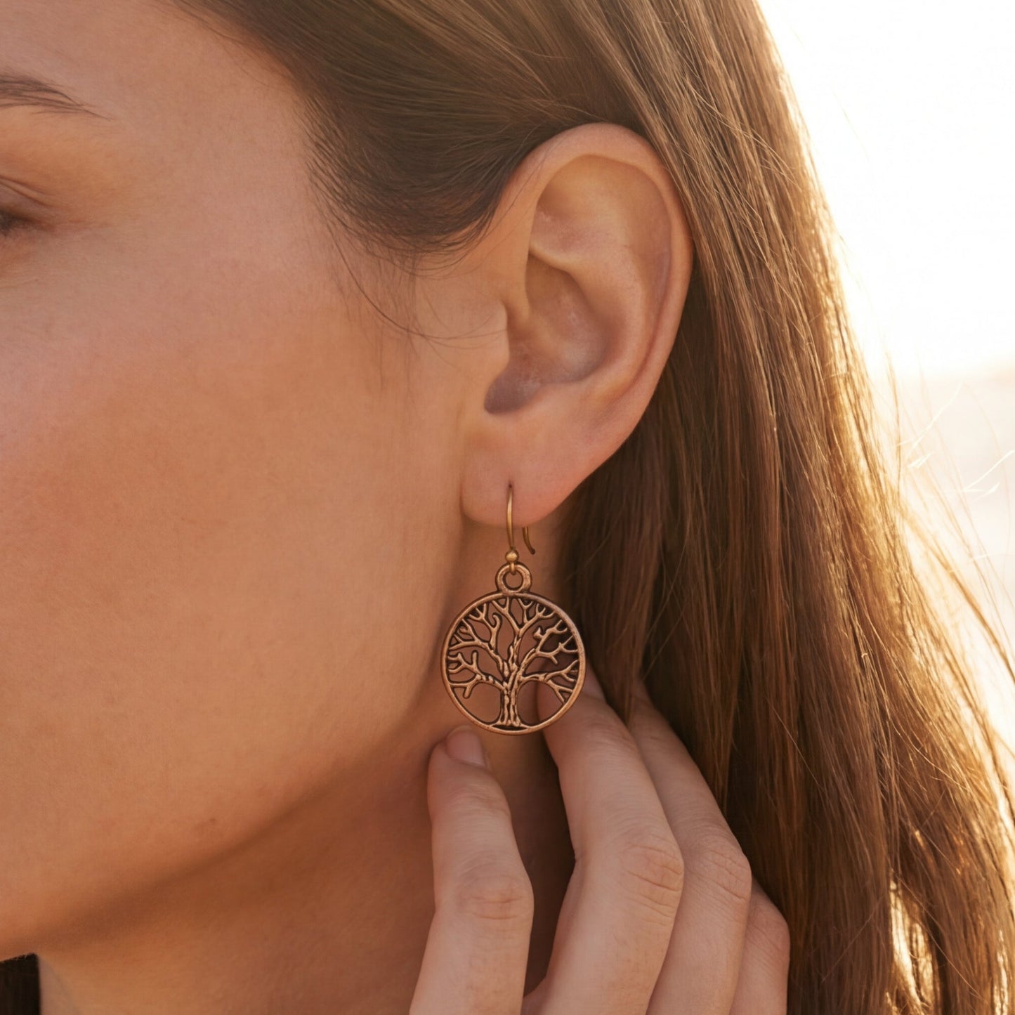 Yggdrasil træet øreringe - bronze