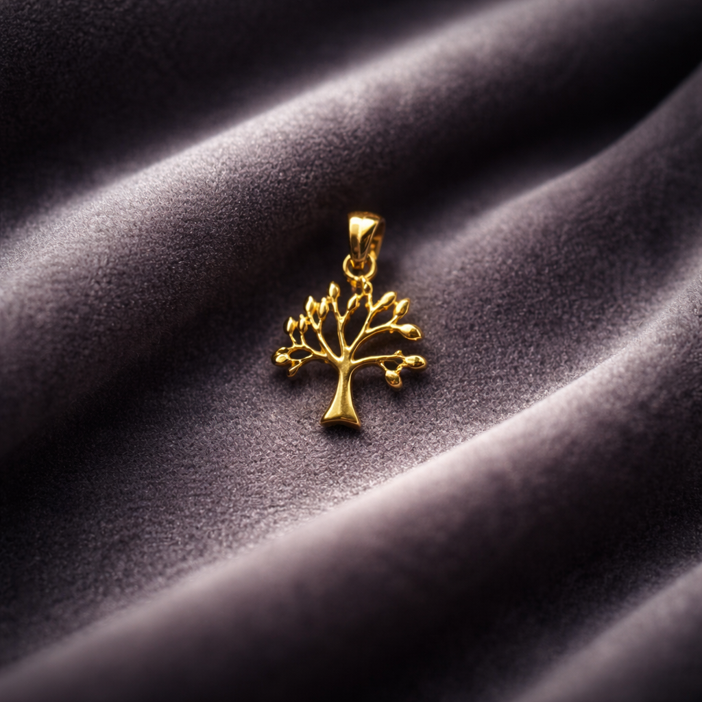 NYHED Yggdrasil vedhæng lille - forgyldt