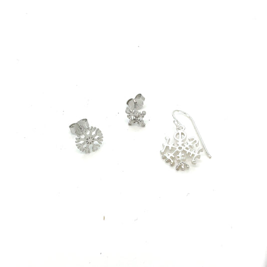 Sæt med 3 rune ørestikker - sølv