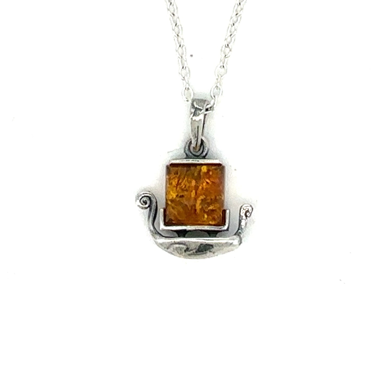 Skib i rav - vedhæng