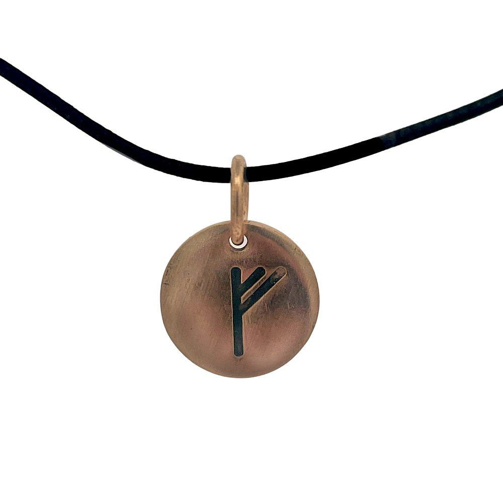Rune tag vedhæng i bronze