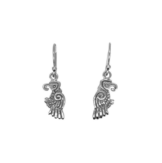 Hugin & Munin sølv øreringe