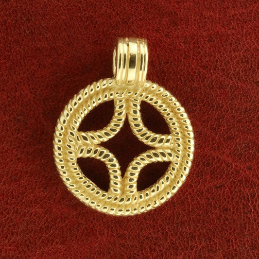 Solhjul, 14 karat guld vedhæng