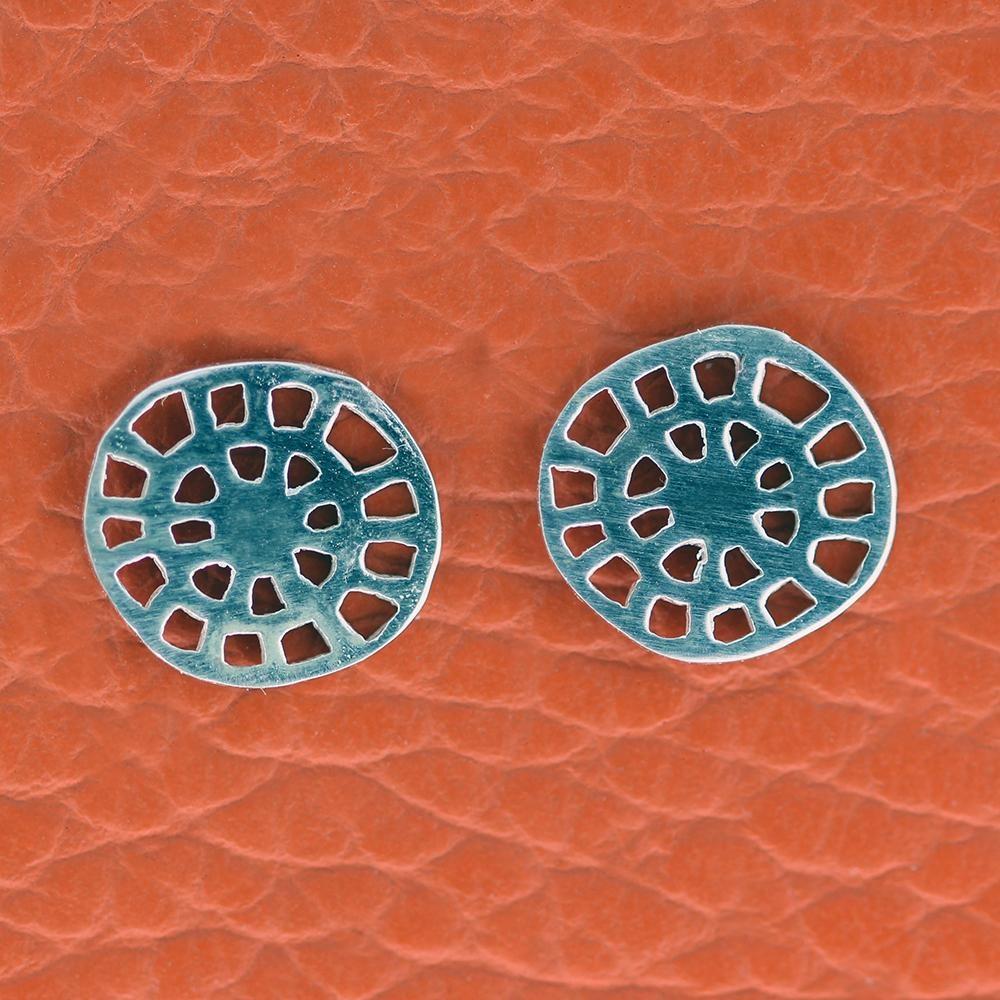 TILBUD Solhjul og hjerte vedhæng i kæde og ørestikker - sølv