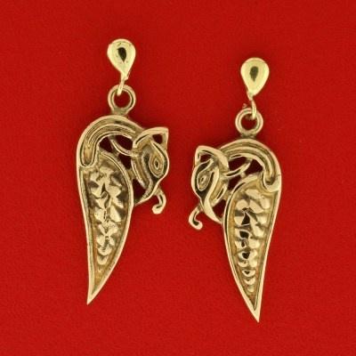 Vikinge Slange, 14 karat guld, ørestik